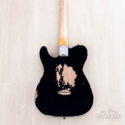 2024 Fender Custom Shop Limited Edition Reverse 1960 Telecaster Custom Heavy Relic Black Over Sunburst w/ SH-1 '59 PAF image 3