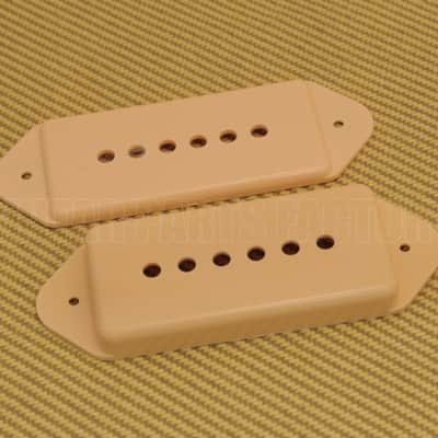 PC-0739-028 (2) Cream Guitar "Dog Ear" Dogear P-90 Guitar Pickup Covers