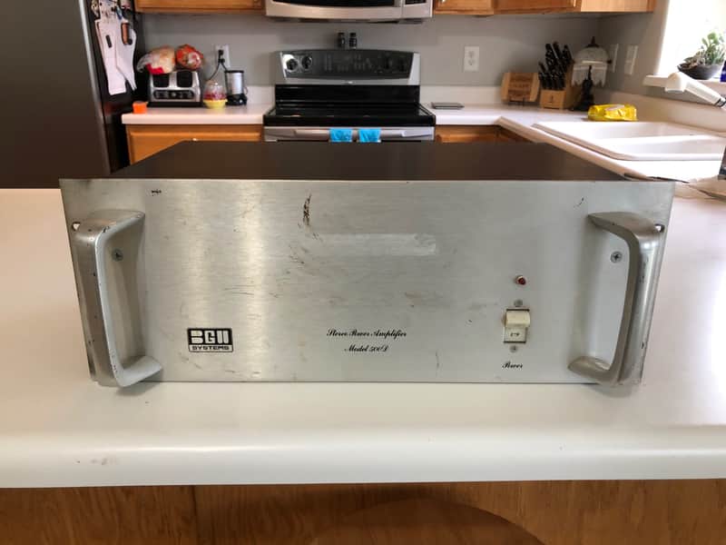 BGW 500D 1970's Stainless Stereo Power Amplifier Model 500D. Has been checked and tested by a tech. image 1