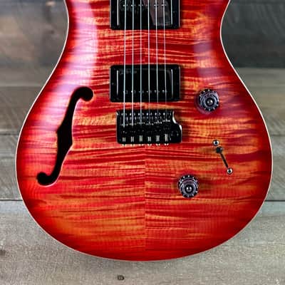 PRS Wood Library Custom 24 Fatback Semi-Hollow! - Blood Orange 425091 image 9