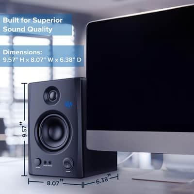 Gemini Sound SMX-3BT 100W Bluetooth Bookshelf Studio Monitor Speakers, Active/Passive Pair for PC, Turntables, Desktop, RCA/3.5mm Aux Input, Wood Cabinet, EQ Control, Perfect for Home Studio and DJs image 7
