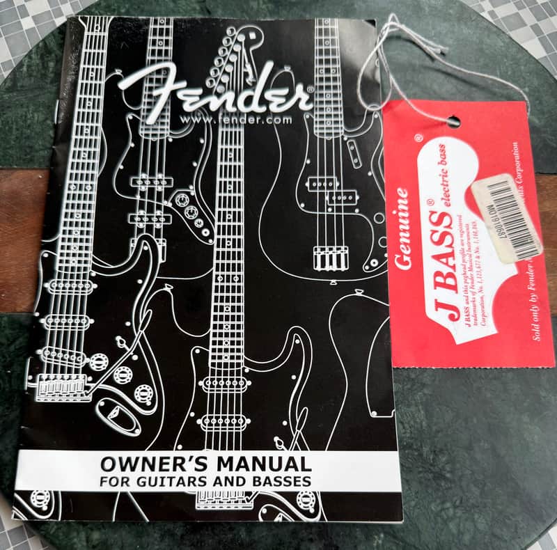 Fender Roadworn 60’s Jazz bass hang tag and Owner’s manual 2010 image 1