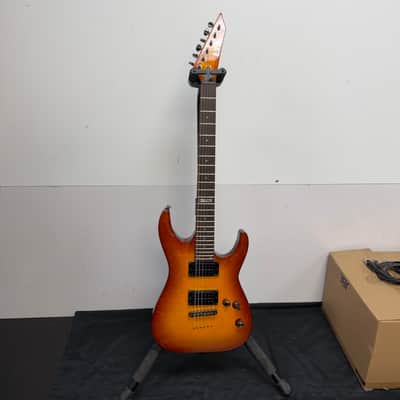 Used ESP LTD MH-100QMNT Electric Guitar Amber Sunburst image 1
