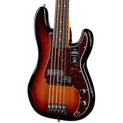 Fender American Professional II Precision Bass V 5-String 3-Color Sunburst (186) image 3