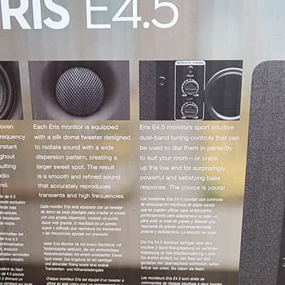 PreSonus Eris E4.5 2-Way 4.5" Active Studio Monitor (Pair) 2013 - Present - Black image 7
