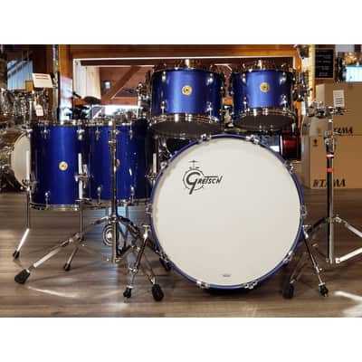 Gretsch USA Custom 5pc Drum Set Mystic Blue Gloss image 6