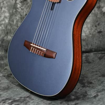 Ibanez FRH10N Thinline Classical Acoustic Nylon Acoustic Electric Indigo Blue Metallic Flat w/ FREE Same Day Shipping image 6