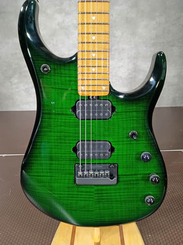 Ernie Ball Music Man John Petrucci Signature JP15-6 2026 - Green Tiger Eye Flame 6.9 pounds image 1