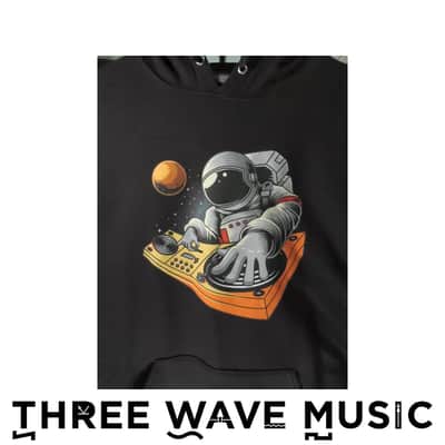 Three Wave Music Hoodie(Astro DJ) 2024 - Black [Three Wave Music] image 1