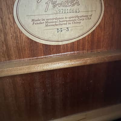Fender DG-3 Acoustic Guitar 1990s - Natural image 3