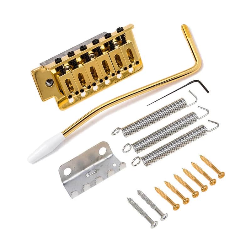 New Single Locking Guitar Tremolo Bridge System for Stratocaster Strat SQ ST Gold image 1
