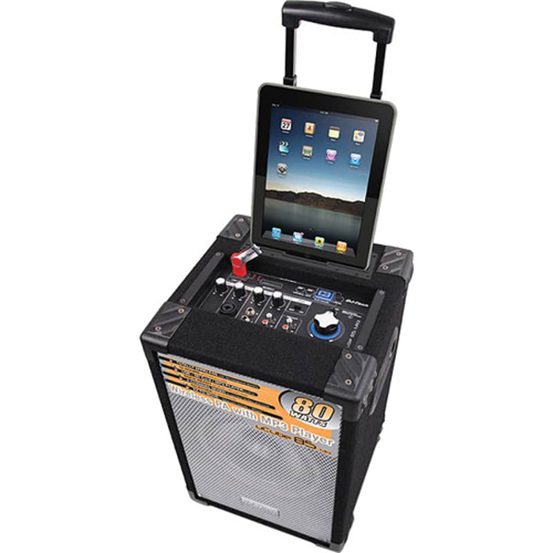 DJ Tech - UCUBE85-MKII - Portable PA System with IOS Dock 4 CH Mixer USB image 1