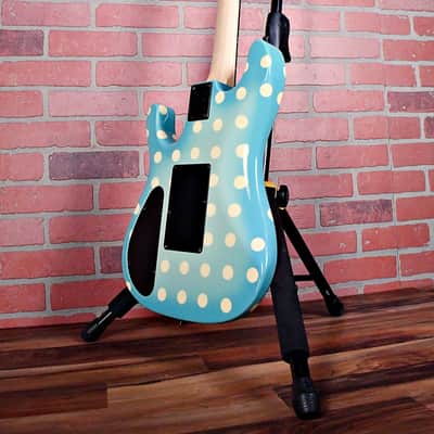 Original Vintage Kramer NightSwan Blue With White Polka Dots 1987-1988 Vivian Campbell image 7
