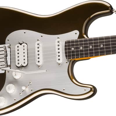 Fender American Ultra II Stratocaster Electric Guitar HSS, Ebony Fingerboard, Texas Tea image 6