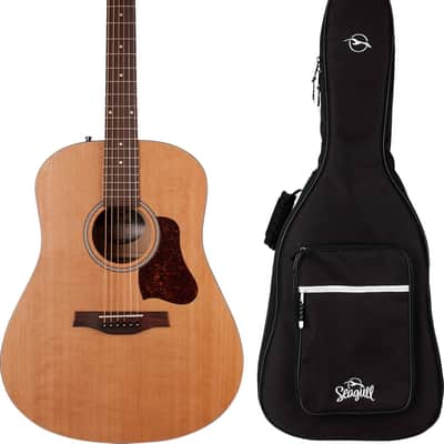 Seagull S6 Original Dreadnought Acoustic Guitar Pack, Solid Cedar Top image 4
