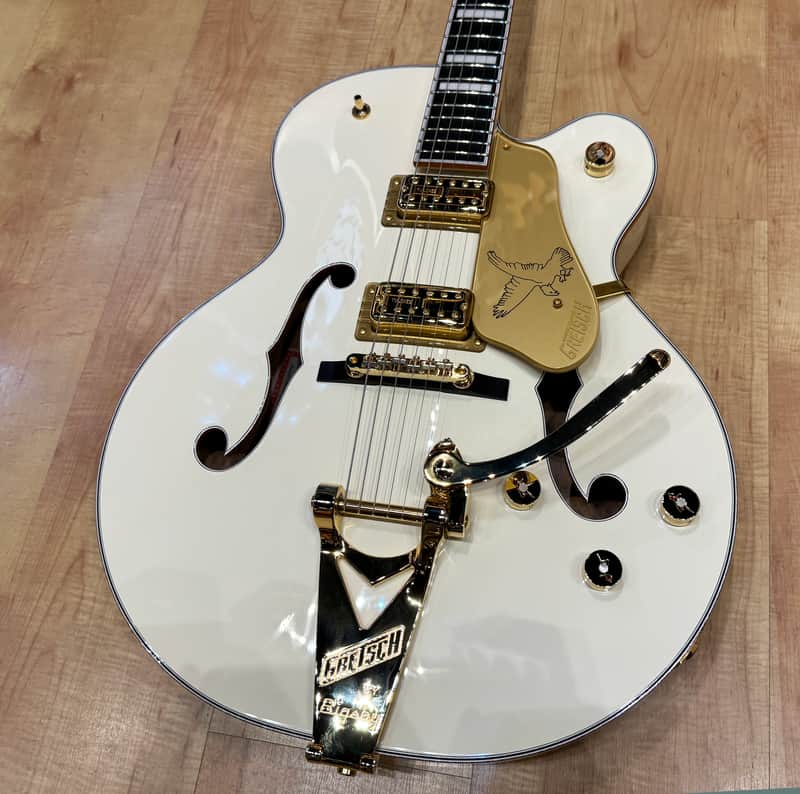 Gretsch G6136T-MGC Michael Guy Chislett Signature Falcon Hollow Body Guitar 2023 - Vintage White image 1