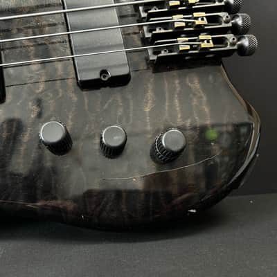 PBC Dave Bunker GTB 355 Left Handed 5-String Active Headless Bass - Trans Black image 6