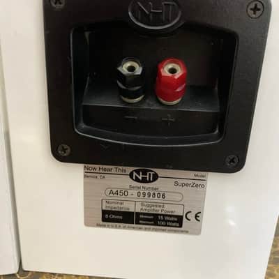 2 NHT Super Zero Bookshelf Speakers (Pair) Gloss White. Tested. Excellent Sound! 2 NHT Super Zero Bookshelf Speakers (Pair) Gloss White. Tested. Excellent Sound! image 8