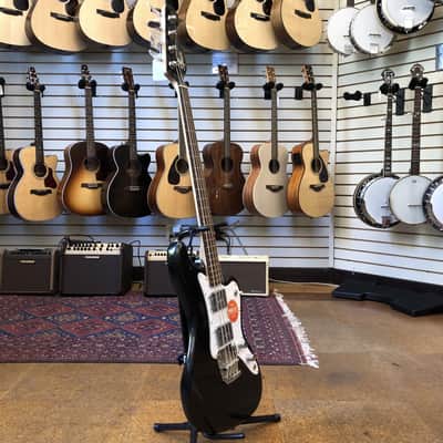 Squier Paranormal Rascal Bass HH Metallic Black w/Matching Headstock image 5