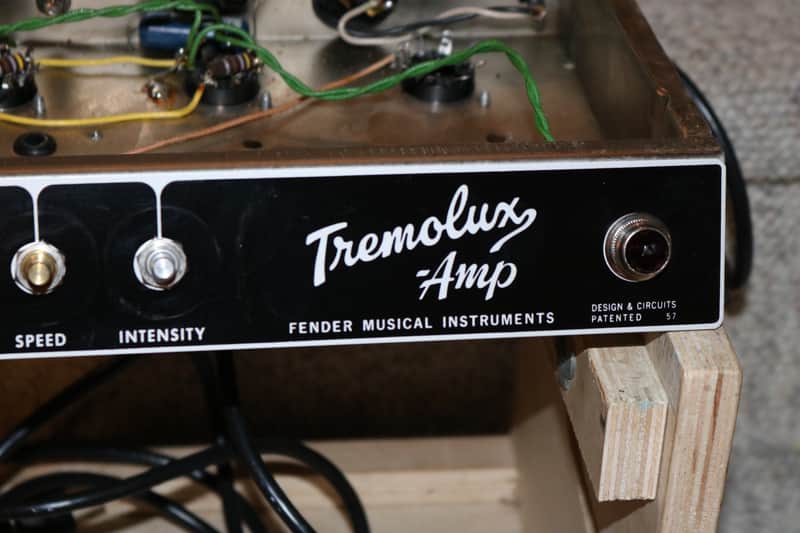 Vintage Original 1960s Blackface Fender Tremolux Tube Amp Chassis Project image 1