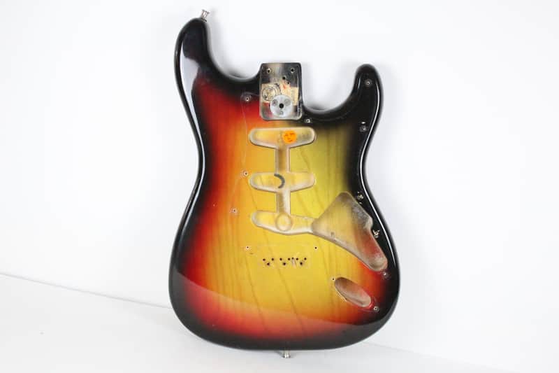 1978 Vintage Fender Stratocaster Sunburst 3-Bolt Hardtail BODY 4.9 lbs STRAT USA 1970s image 1