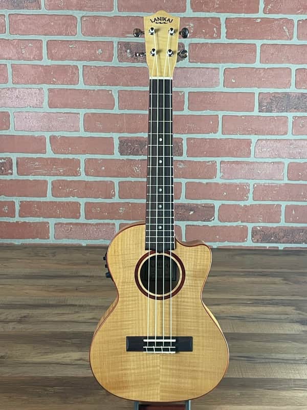 Lanikai Flame Maple Tenor Acoustic-electric Ukulele image 1