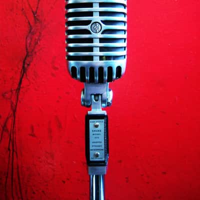 Vintage early 1960's Shure 55S Unidyne dynamic cardioid microphone Multi Z w cable Elvis 55 55SW 556S image 5