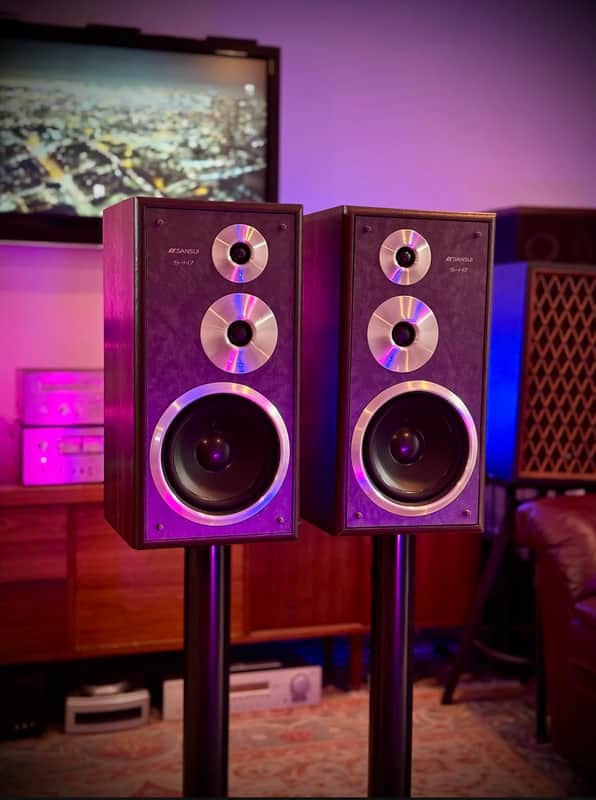 RARE Sansui S-H7 Bookshelf 3-Way Speakers image 1