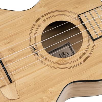 Ortega RUNAB-TE Bamboo Series Solid Bamboo Top & Neck 4-String Tenor Acoustic-Electric Ukulele w/Gig Bag image 11