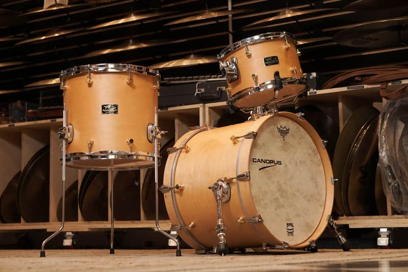 Canopus 12/14/18" RFM Maple Drum Set - Natural Oil image 1
