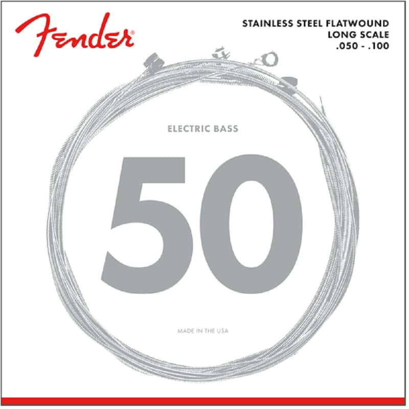 Fender 9050ML Stainless Steel 50-100 Flatwound Bass Strings, 073-9050-405 image 1