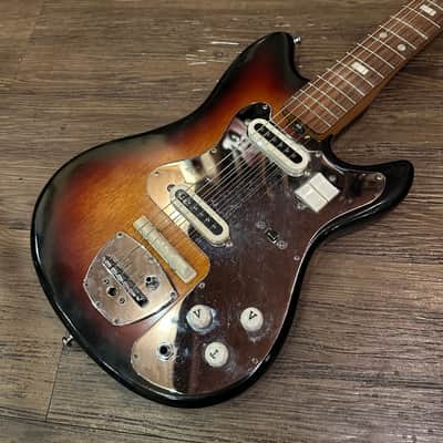 Guyatone LG-65T 1960s MIJ Electric Guitar Bizzare Japan - Sunburst image 2