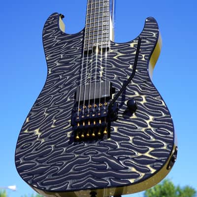 Schecter USA CUSTOM SHOP Sunset Custom-II 24 FR Golden Carbon Dichrolam Top w/ Case image 1