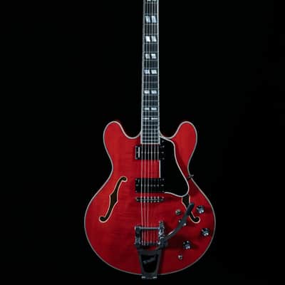 Eastman T486B-RD Thinline, Maple, Seymour Duncan Pickups, Bigsby, Red Finish - NEW image 6