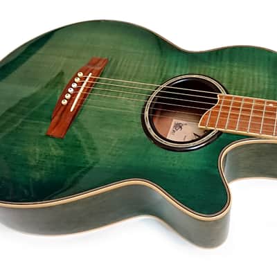 Westfield Electro Acoustic Guitar TF656P Trans Green Burst 2003 image 3