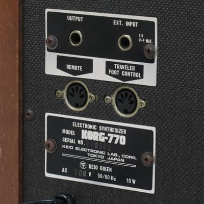 Korg 770 analog synthesizer with Hz/V, Gate and Filter Inputs + sound chart booklet (serviced) image 14