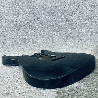 Black Guitar Body with 6 Screw Tremolo Route image 7