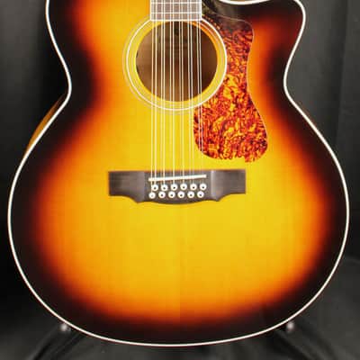 Guild Westerly Collection F-2512CE Deluxe 12 String Jumbo Acoustic Electric Guitar Antique Burst image 2