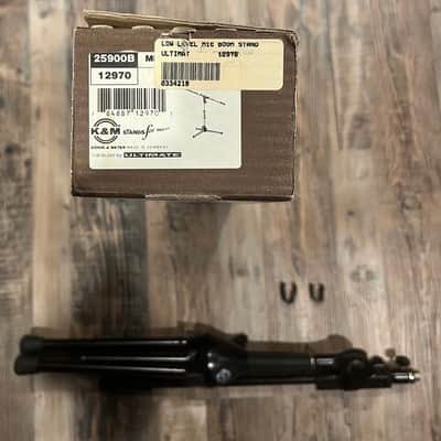 Vintage K&M 25900 Tripod Mic Stand w/ Adjustable Boom - Black image 3