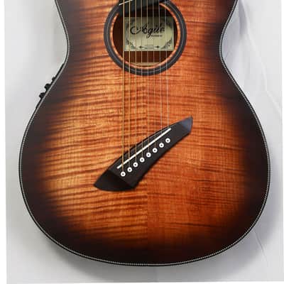 Agile 8 String MultiScale FanFret Acoustic Guitar Renaissance 82730 EQ TE Flame 8 String Acoustic image 2