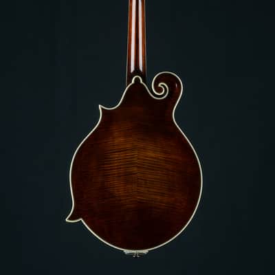 Bourgeois M5-F-BT Full Aged Tone Adirondack Spruce and European Flamed Maple Black Top Mandolin NEW image 3