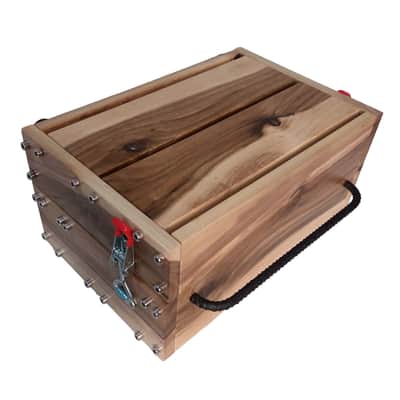 4U / 56hp LUNA Eurorack Case + LID • Walnut • Rails + Trheaded strips • Unpowered • Ready to ship image 4