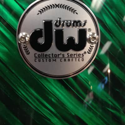 DW Drums Collector Series 6 Piece Shell Pack Green Twisted Satin image 4