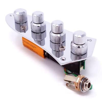 John East J Retro Deluxe Bass Preamp for Jazz Bass Deluxe - Chrome image 5