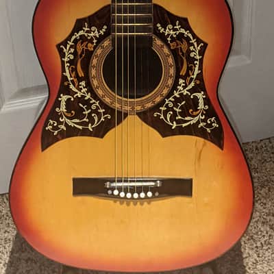 Vintage Hummingbird-Harmony,Global,Kay Hummingbird with double pickguard-RARE 68 (?) Red Burst image 4