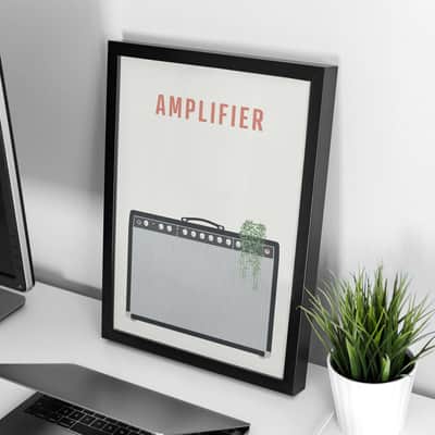 Fender Amplifier Print - Guitar Amp Poster, A4 Size image 1
