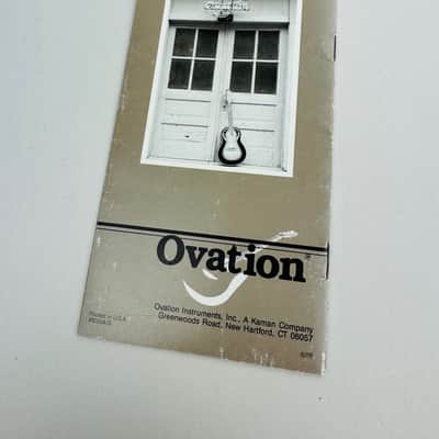 Ovation Owner's Manual 1988 image 2