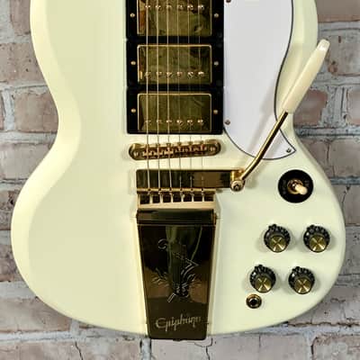 Epiphone Inspired by Gibson Custom 1963 SG Custom Electric Guitar 2023 - Classic White VOS image 1
