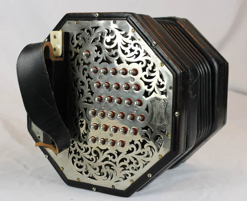 7838 - Dark Mahogany Wheatstone "Aeola" McCann DUET Concertina Treble M 55 image 1
