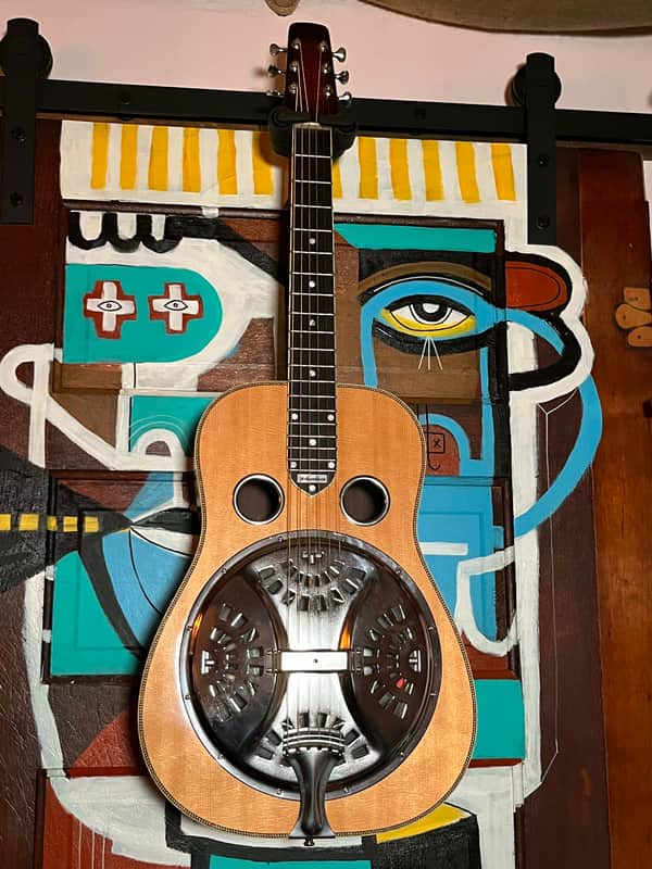 Scheerhorn L Body Spruce and Rosewood Resonator Guitar with Calton Case image 1